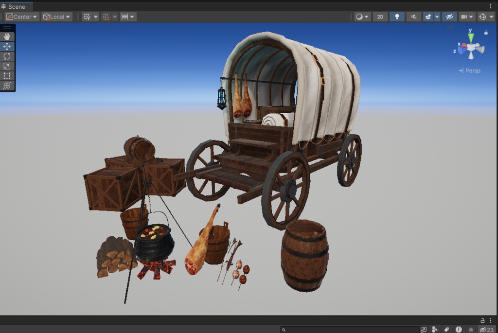 【3D小物】ファンタジー旅商人の旅路セット | 小物 12点セット