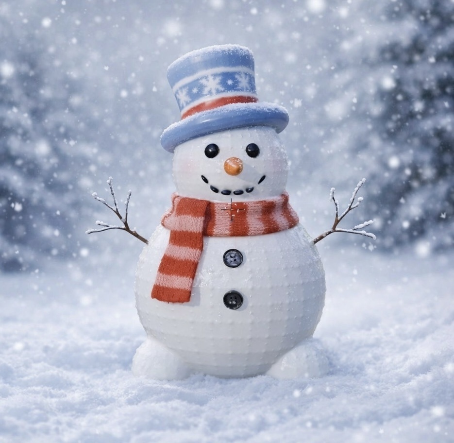 【３Dデザイン素材】雪だるま