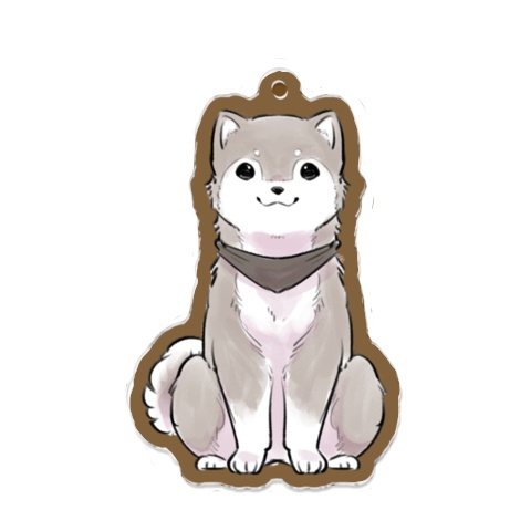 【3000人記念】忠犬ハチ歌みた_ウッドキーホルダー(両面)