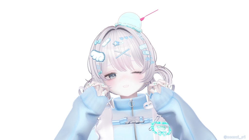【頭に乗せれる!】🩵 IceCream♡Assort 🩵(VRChat想定アクセサリー)