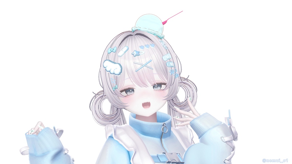 【頭に乗せれる!】🩵 IceCream♡Assort 🩵(VRChat想定アクセサリー)