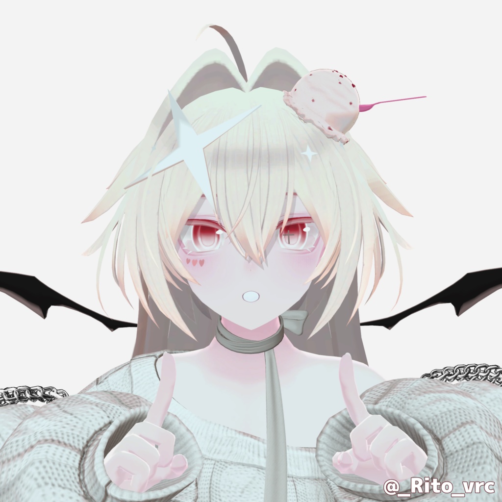 【頭に乗せれる!】🩵 IceCream♡Assort 🩵(VRChat想定アクセサリー)