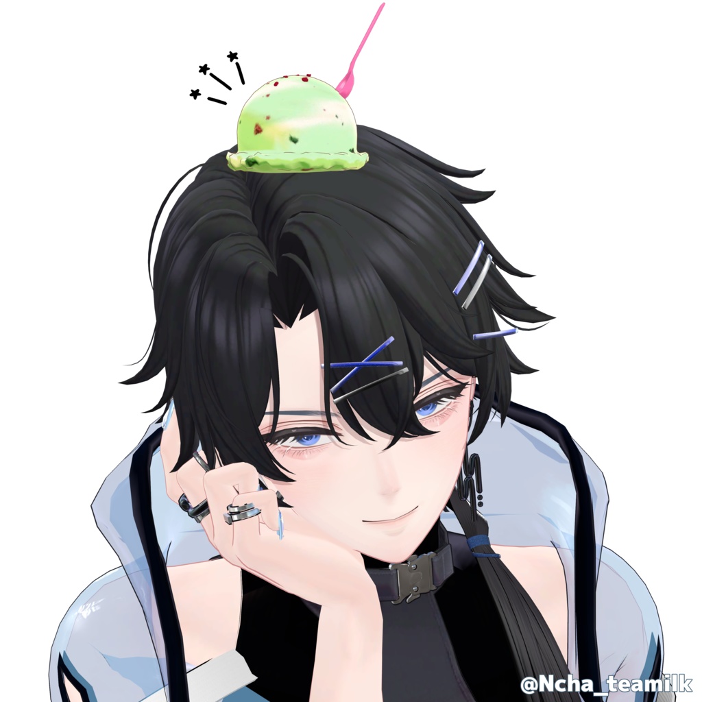 【頭に乗せれる!】🩵 IceCream♡Assort 🩵(VRChat想定アクセサリー)