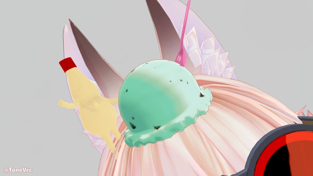 【頭に乗せれる!】🩵 IceCream♡Assort 🩵(VRChat想定アクセサリー)