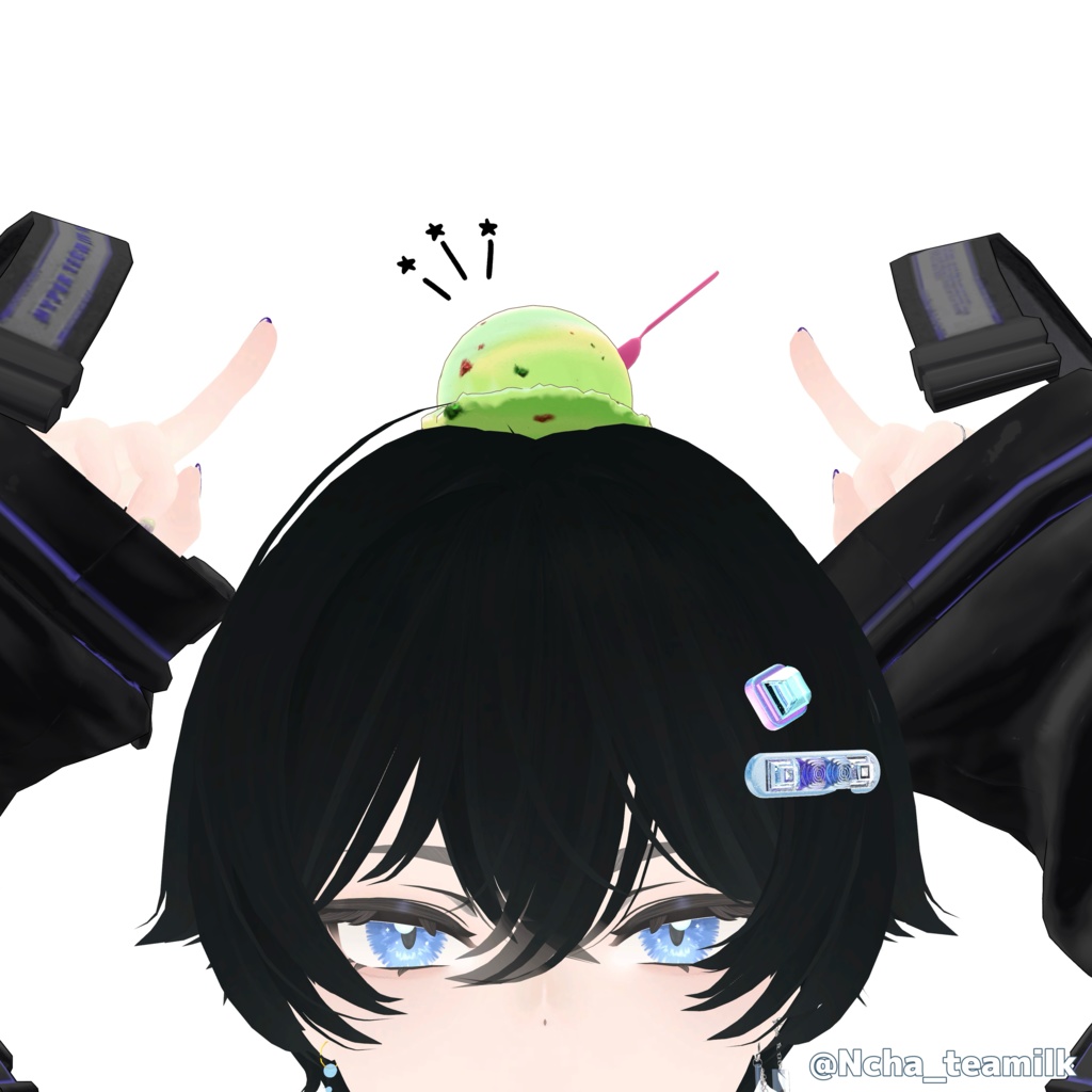 【頭に乗せれる!】🩵 IceCream♡Assort 🩵(VRChat想定アクセサリー)