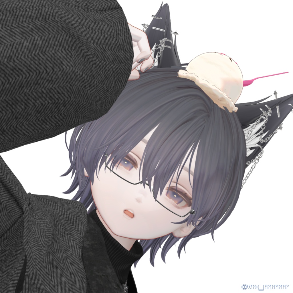 【頭に乗せれる!】🩵 IceCream♡Assort 🩵(VRChat想定アクセサリー)