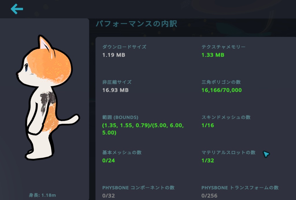 【VRChat】neko_mike オリジナル3Dアバター