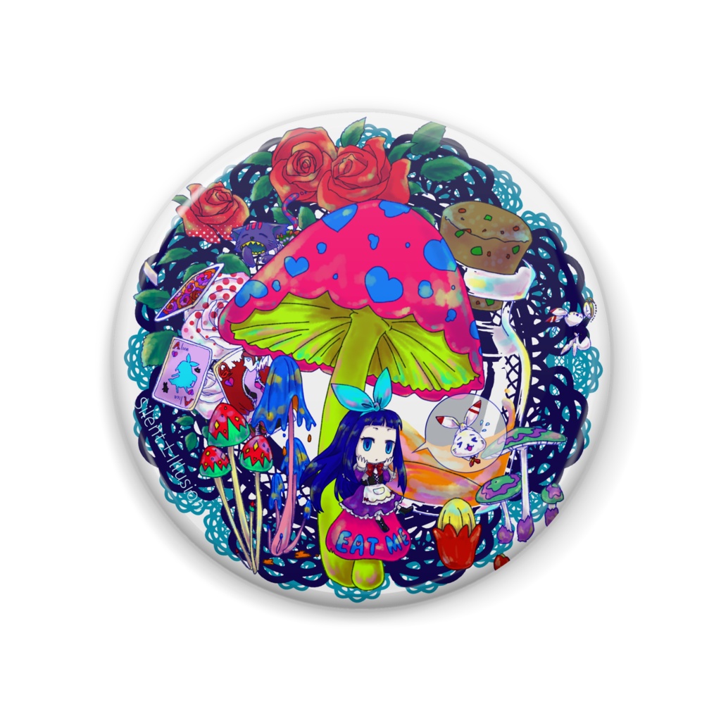 創作アリスの缶バッジ