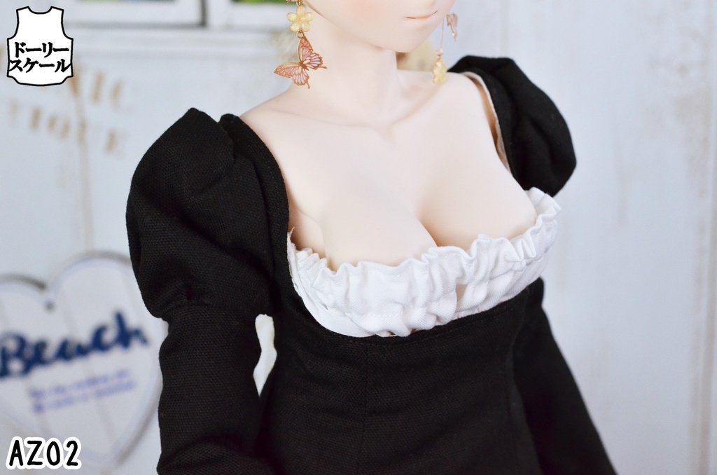 オープンバストワンピースの型紙 Open bust one piece pattern