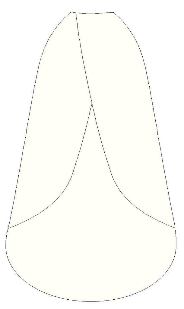 オーバースカートBの型紙 Overskirt B pattern