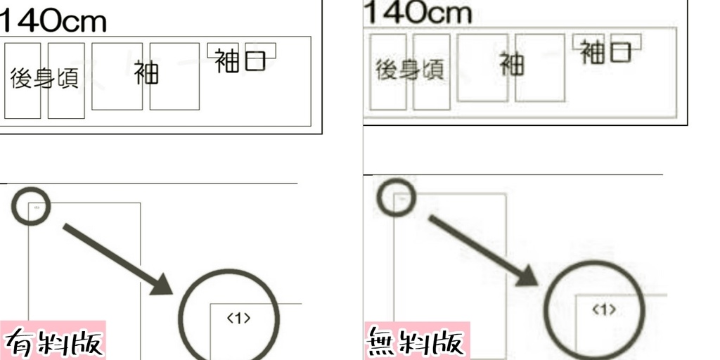オーバースカートAの型紙