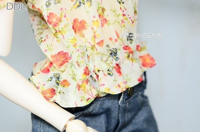 オフショルダーフリルトップスの型紙 Off-Shoulder Frill Top pattern