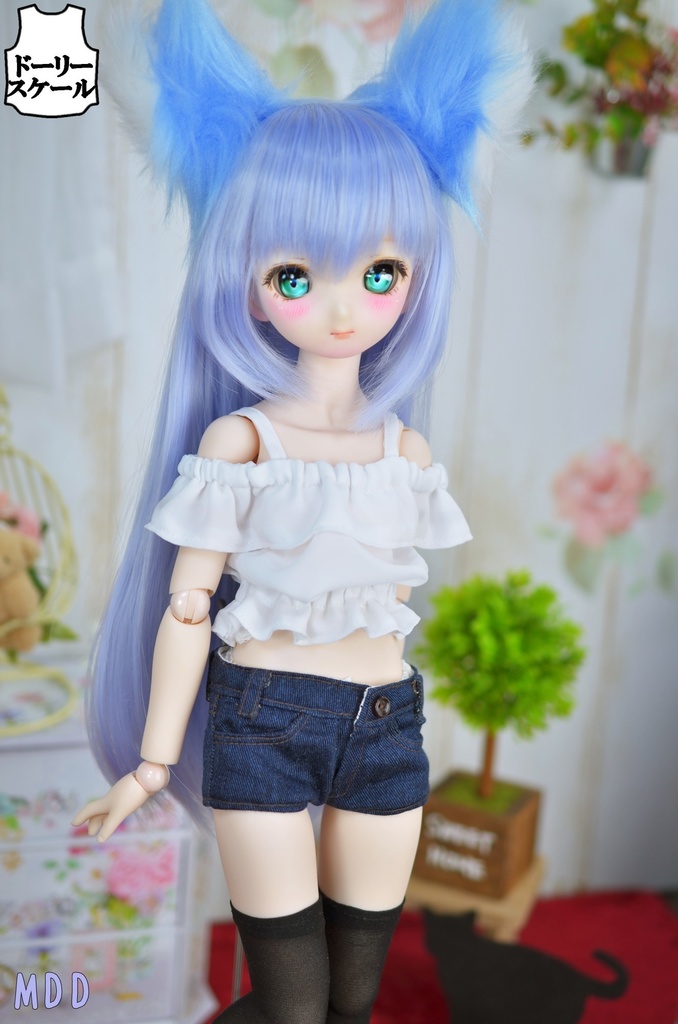 オフショルダーフリルトップスの型紙 Off-Shoulder Frill Top pattern