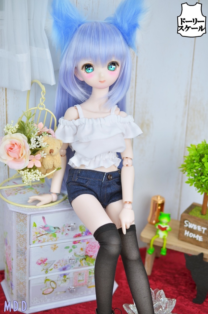 オフショルダーフリルトップスの型紙 Off-Shoulder Frill Top pattern