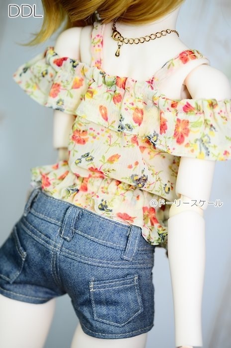 オフショルダーフリルトップスの型紙 Off-Shoulder Frill Top pattern