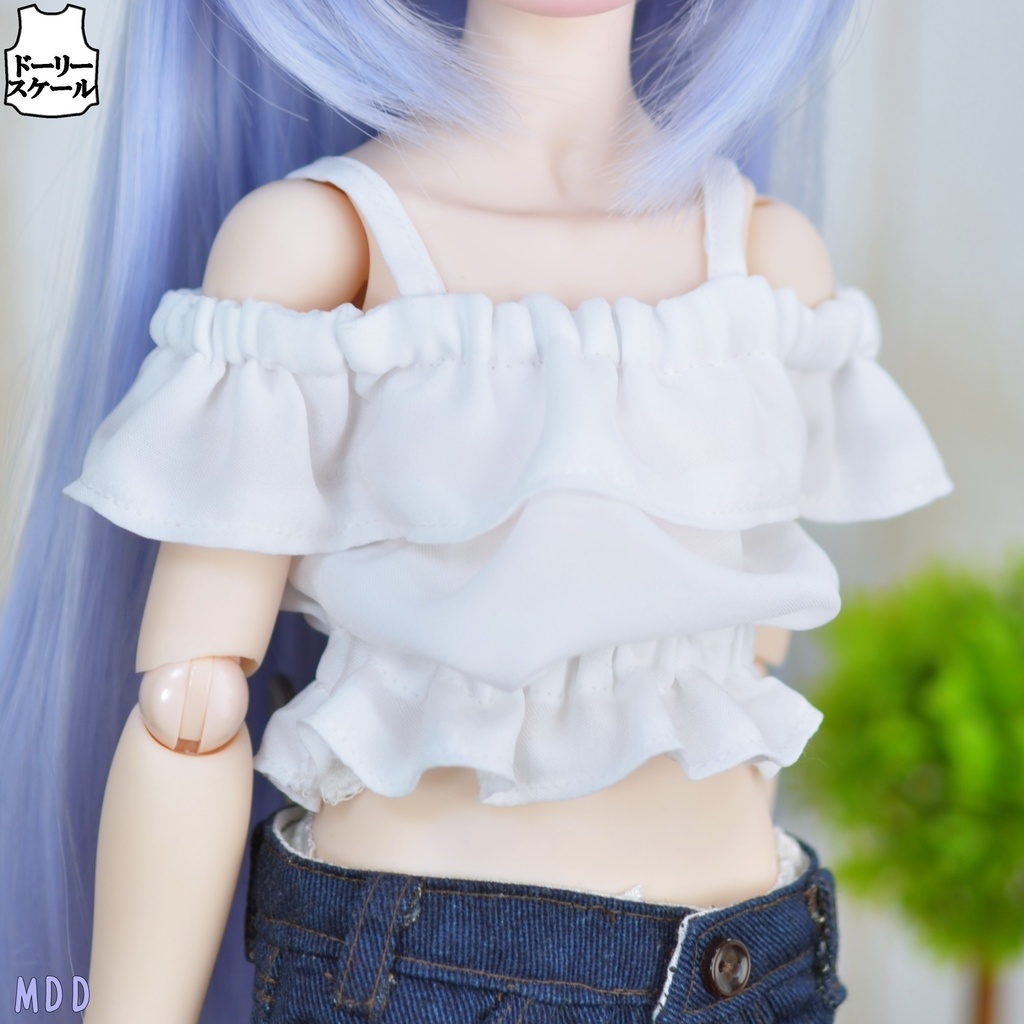 オフショルダーフリルトップスの型紙 Off-Shoulder Frill Top pattern