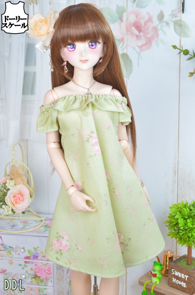 サマーワンピース・フリルの型紙 Summer dress frills pattern