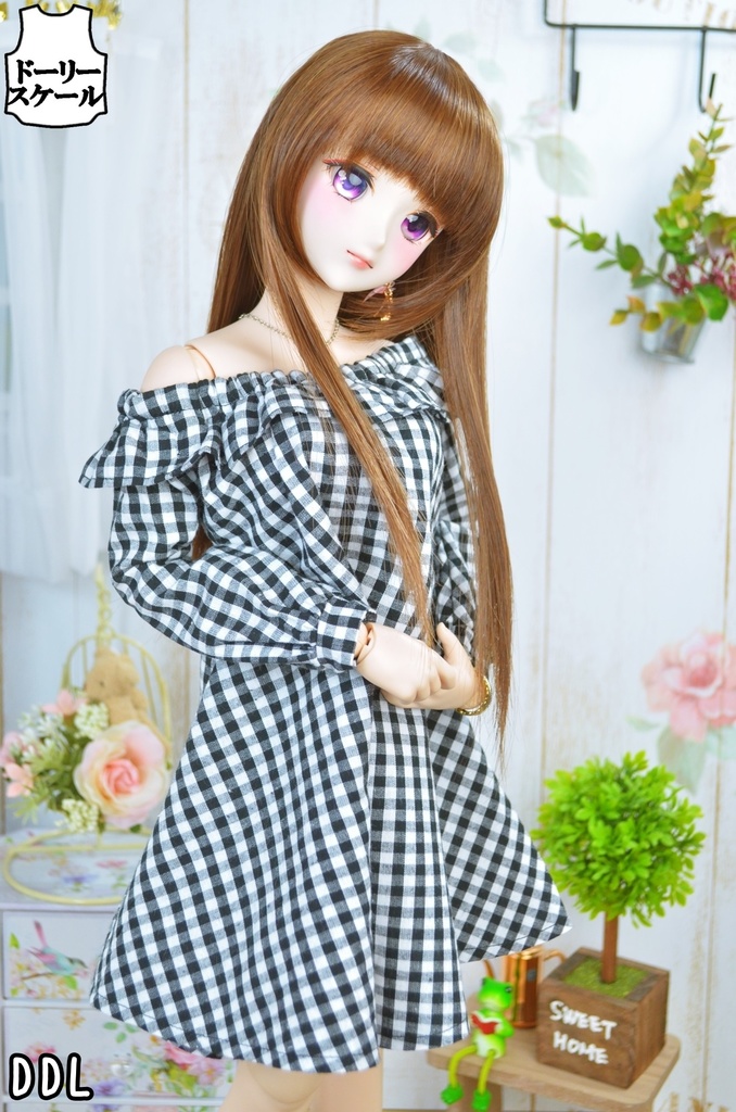 サマーワンピース・フリルの型紙 Summer dress frills pattern