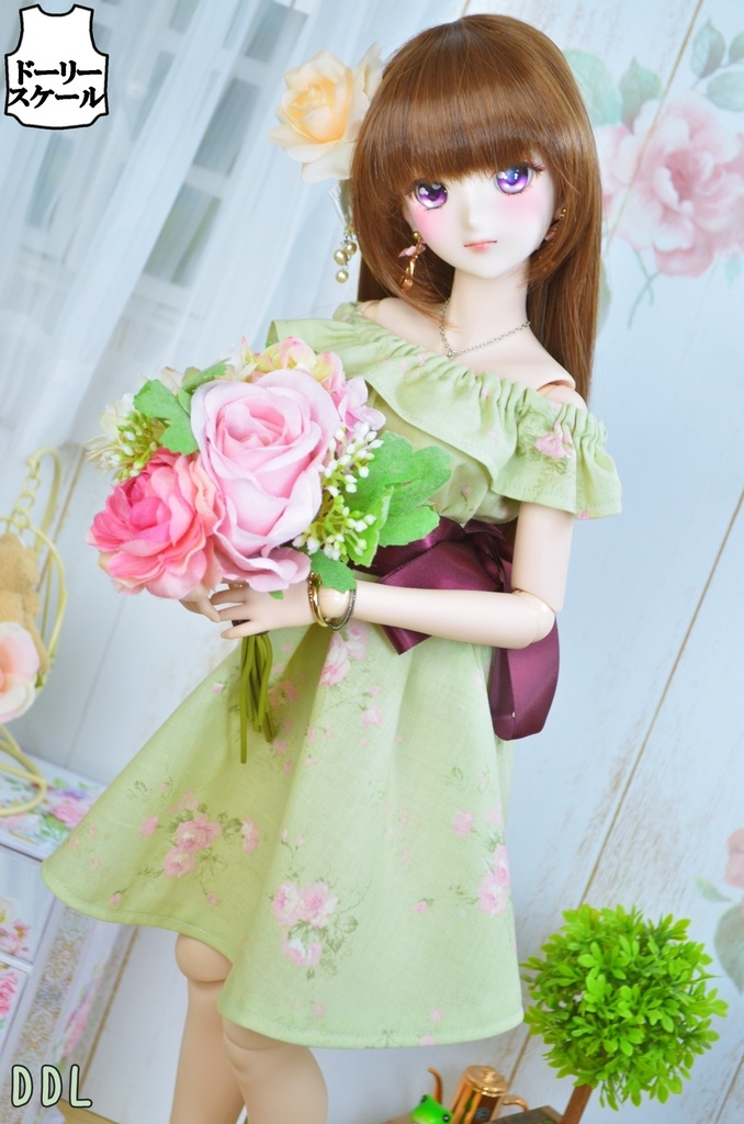 サマーワンピース・フリルの型紙 Summer dress frills pattern