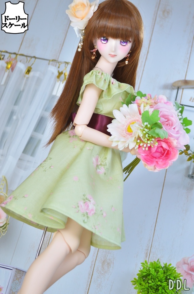 サマーワンピース・フリルの型紙 Summer dress frills pattern