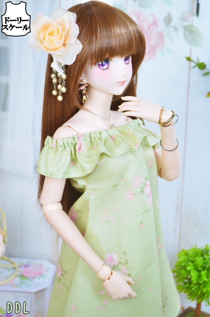 サマーワンピース・フリルの型紙 Summer dress frills pattern