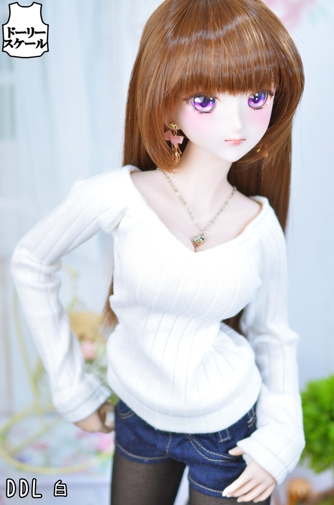 広開きVネックカットソーの型紙 Wide open v-neck cut-saw pattern