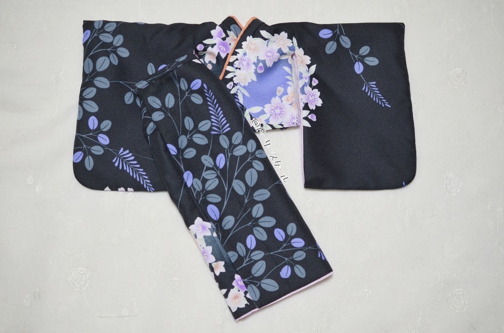 総裏地着物(袷着物)の型紙 Fully lined kimono pattern(Awase kimono)