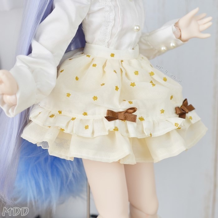 裾スカラップ&フリルスカートの型紙 Hem Scallop & Frill Skirt pattern