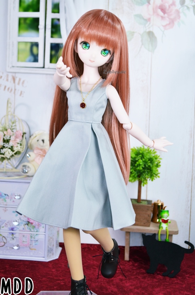 ボックスプリーツワンピースの型紙　Box Pleated Dress pattern