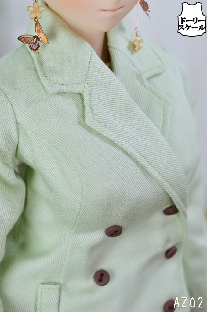 ダブルコートの型紙 Double‐breasted coat pattern