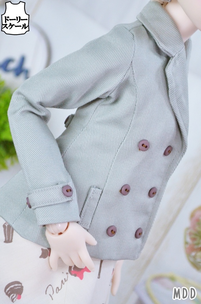 ダブルコートの型紙 Double‐breasted coat pattern