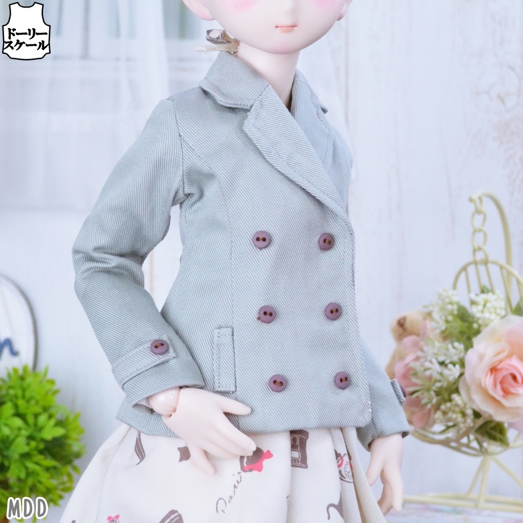 ダブルコートの型紙 Double‐breasted coat pattern