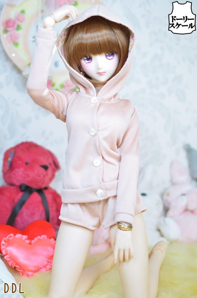 ボタンパーカーセットの型紙 Button Hoodie Set pattern