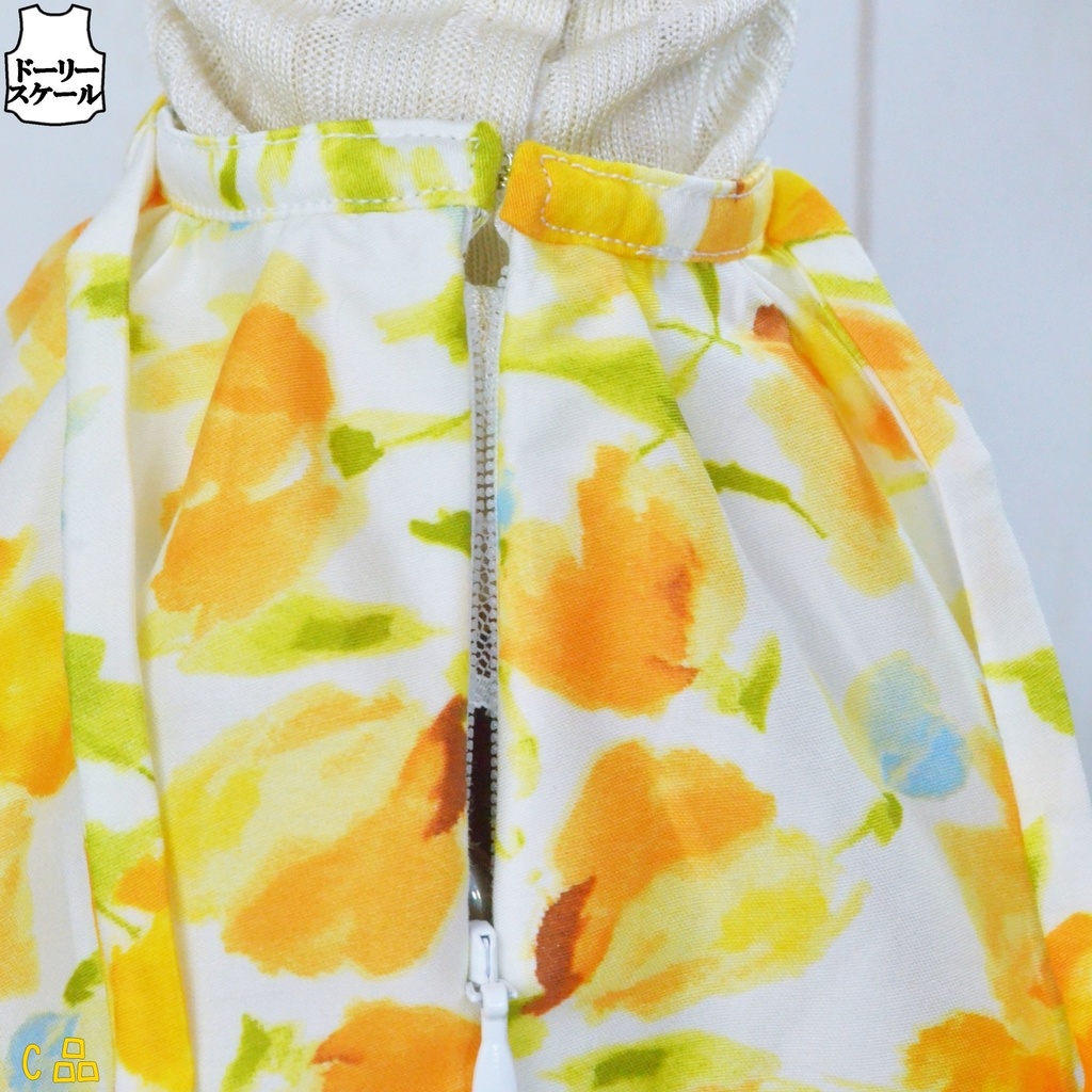 【完成品】ロングギャザースカート