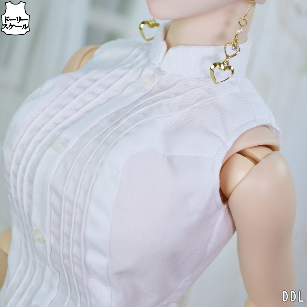 ピンタックノースリーブの型紙 Pintucked sleeveless pattern