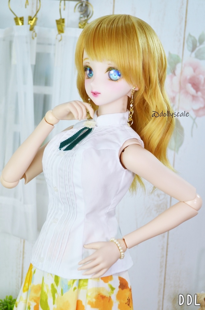 ピンタックノースリーブの型紙 Pintucked sleeveless pattern