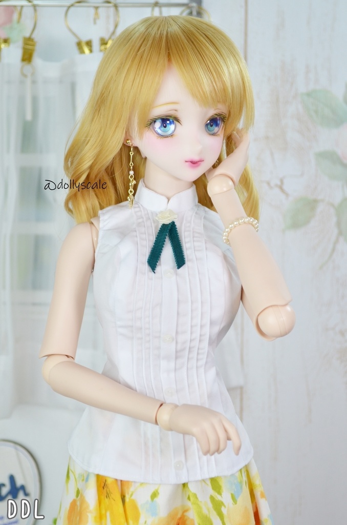 ピンタックノースリーブの型紙 Pintucked sleeveless pattern