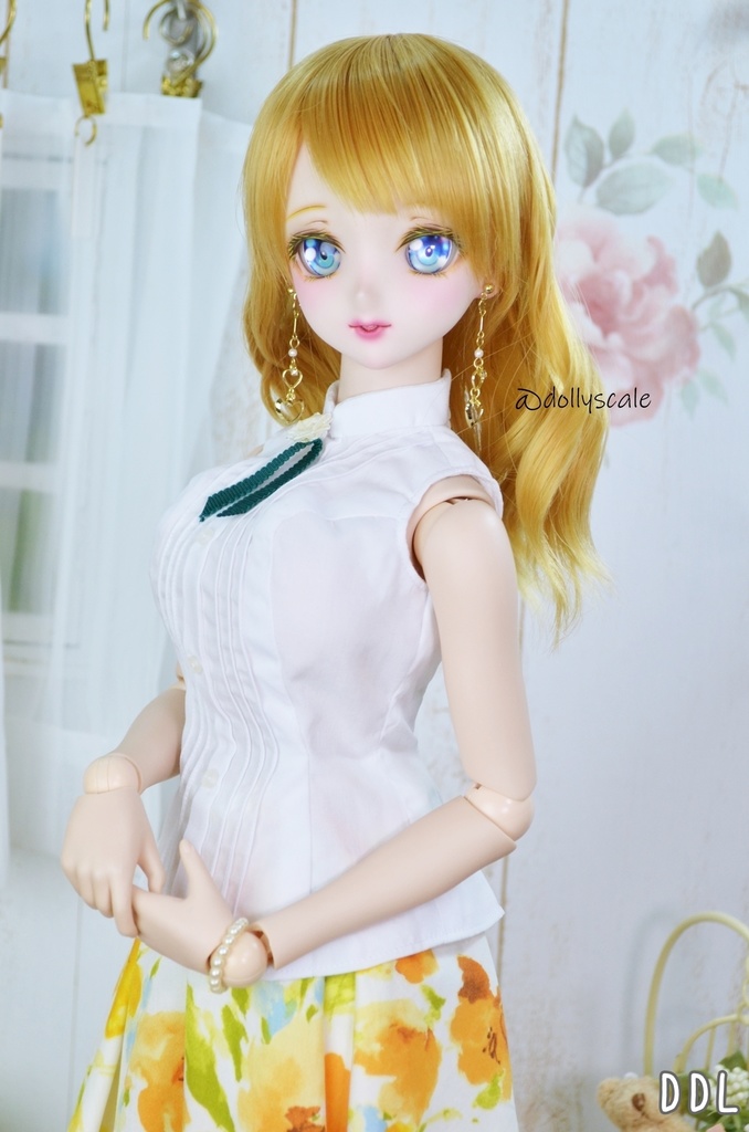 ピンタックノースリーブの型紙 Pintucked sleeveless pattern