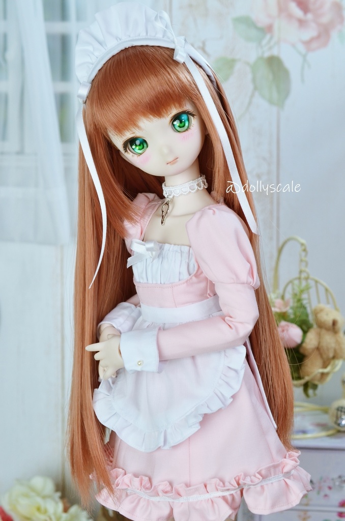 フリルサロンエプロンの型紙 Frilled salon apron pattern