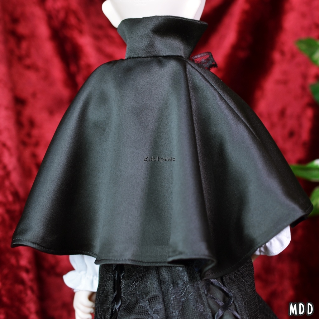 スタンドカラーケープの型紙 Stand collar cape pattern