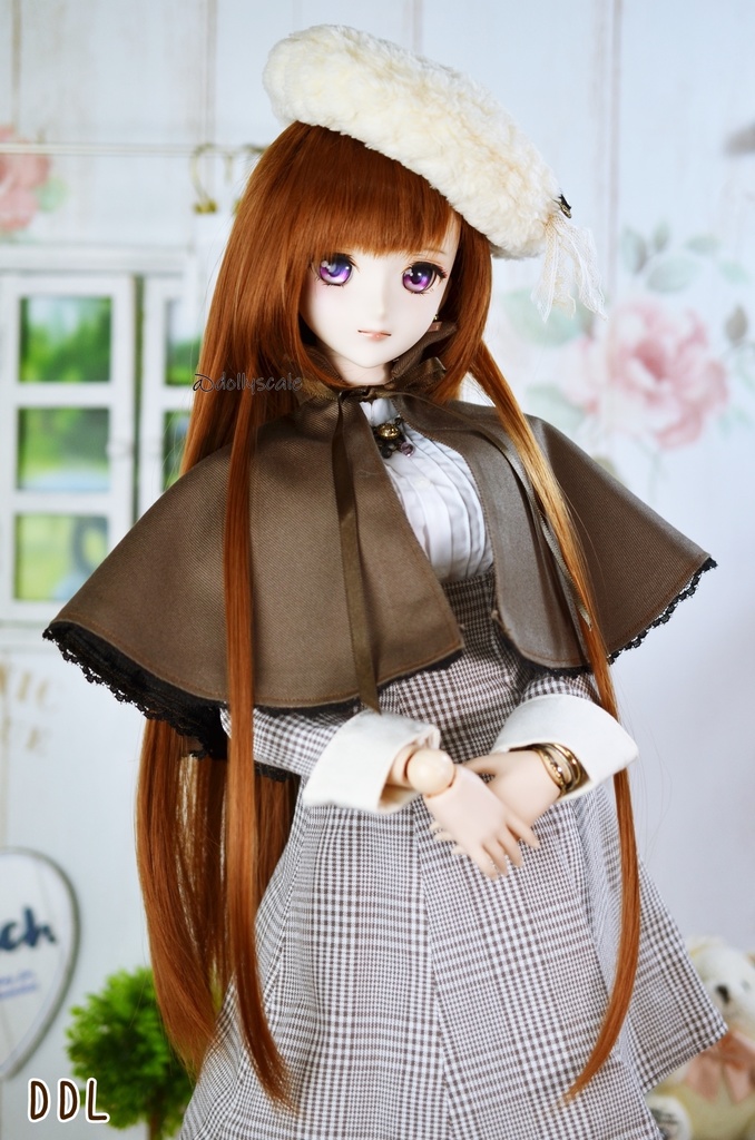 スタンドカラーケープの型紙 Stand collar cape pattern