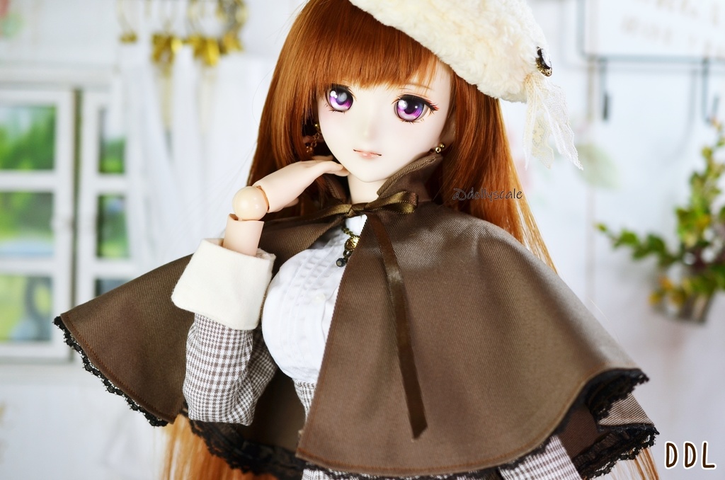 スタンドカラーケープの型紙 Stand collar cape pattern