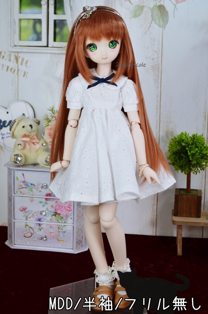丸襟ハイウエストワンピースの型紙 Round Collar High Waist Dress Pattern