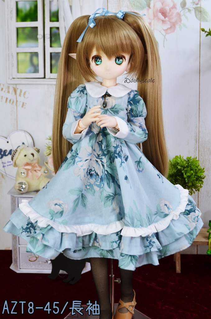 丸襟ハイウエストワンピースの型紙 Round Collar High Waist Dress Pattern