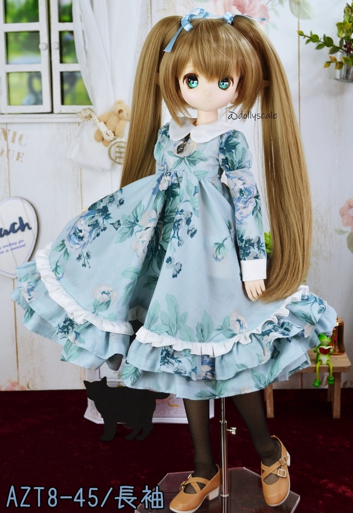丸襟ハイウエストワンピースの型紙 Round Collar High Waist Dress Pattern