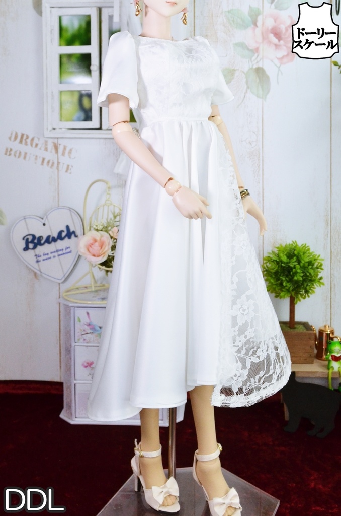 ケープスリーブアシンメトリーワンピースの型紙 Cape Sleeve Asymmetrical Dress Pattern