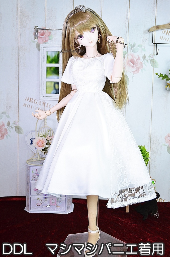 ケープスリーブアシンメトリーワンピースの型紙 Cape Sleeve Asymmetrical Dress Pattern