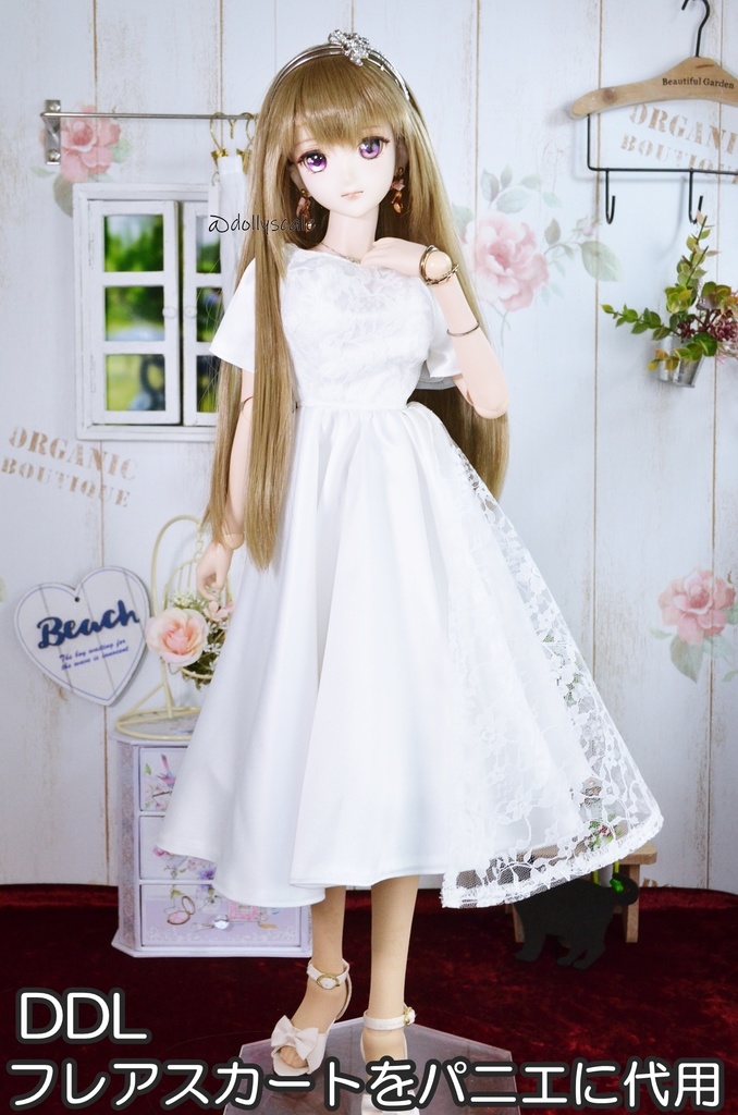 ケープスリーブアシンメトリーワンピースの型紙　Cape Sleeve Asymmetrical Dress Pattern