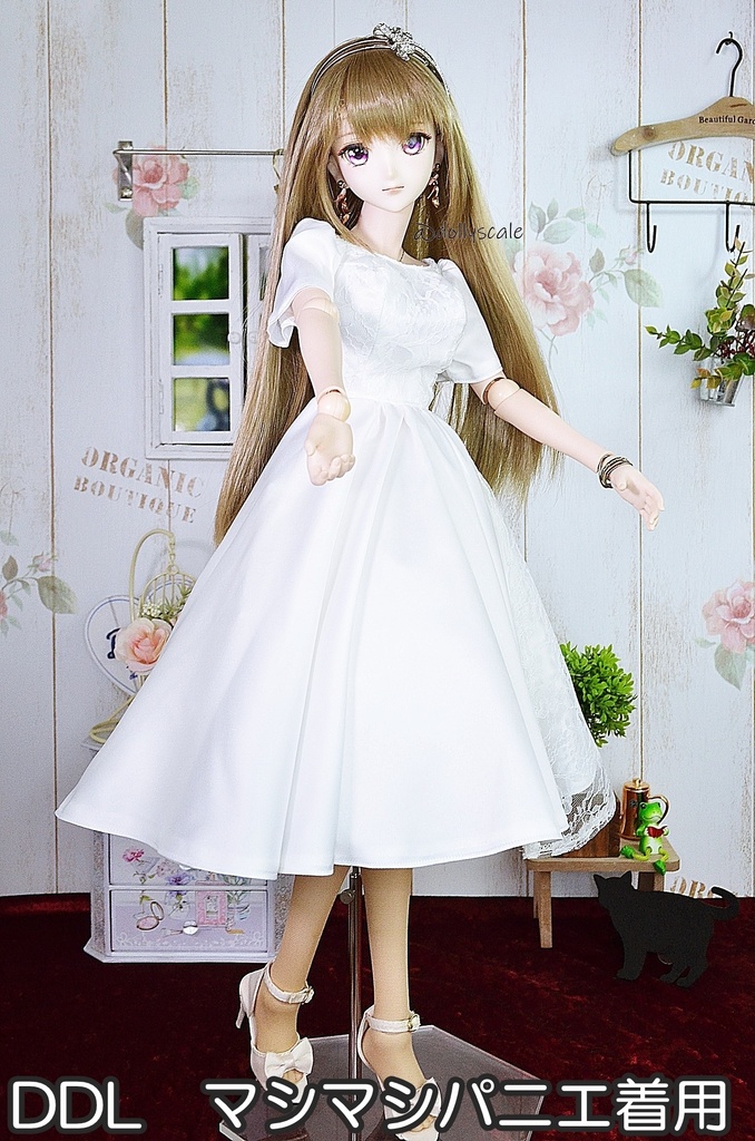 ケープスリーブアシンメトリーワンピースの型紙 Cape Sleeve Asymmetrical Dress Pattern