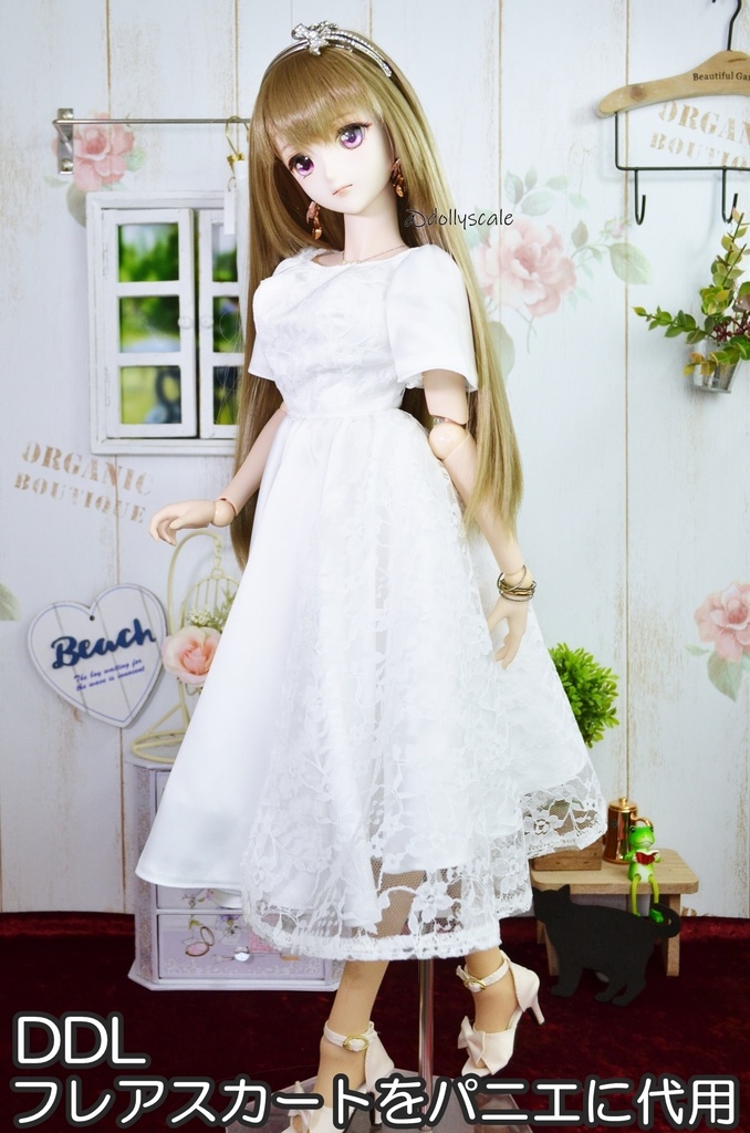 ケープスリーブアシンメトリーワンピースの型紙 Cape Sleeve Asymmetrical Dress Pattern